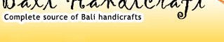 Bali handicraft index